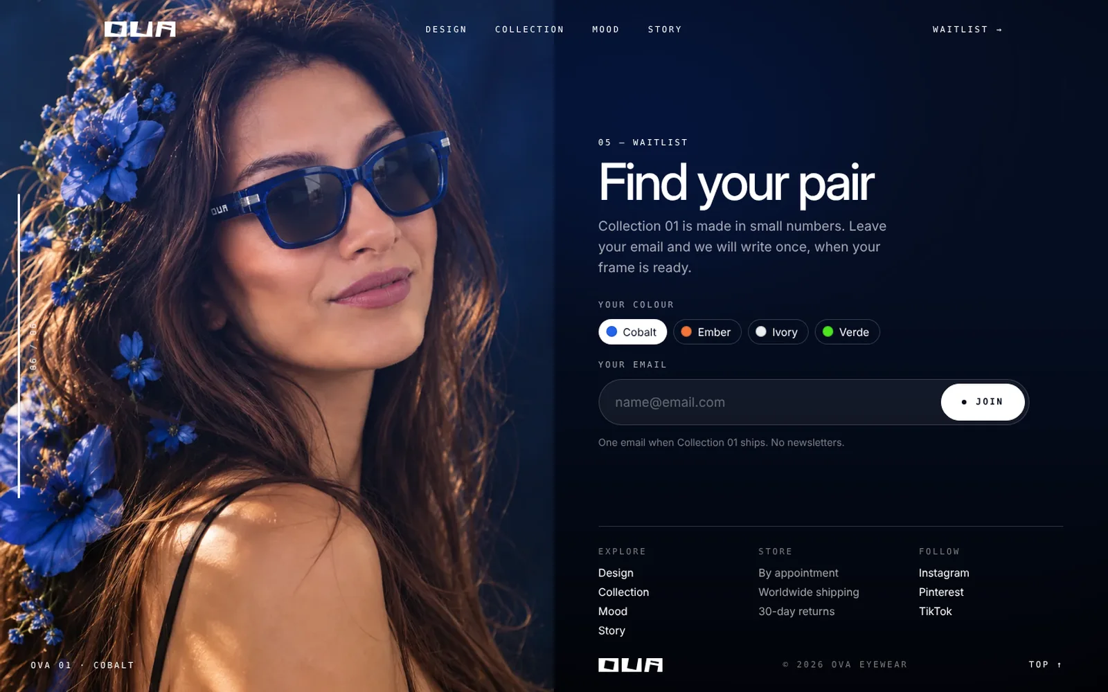 Waitlist and footer